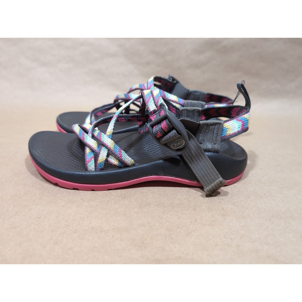 Chaco Girls Size 4 ZX1 EcoTread Fletched Pink Sport Sandal‎ Strappy Athletic - Picture 5 of 9